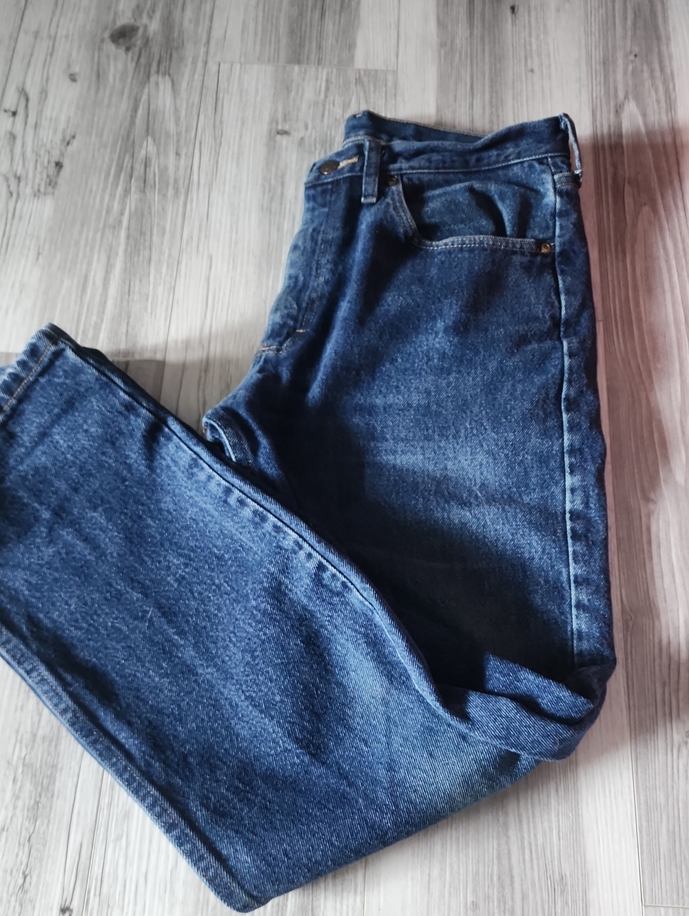 Wrangler Men's Dark Blue Straight Jeans